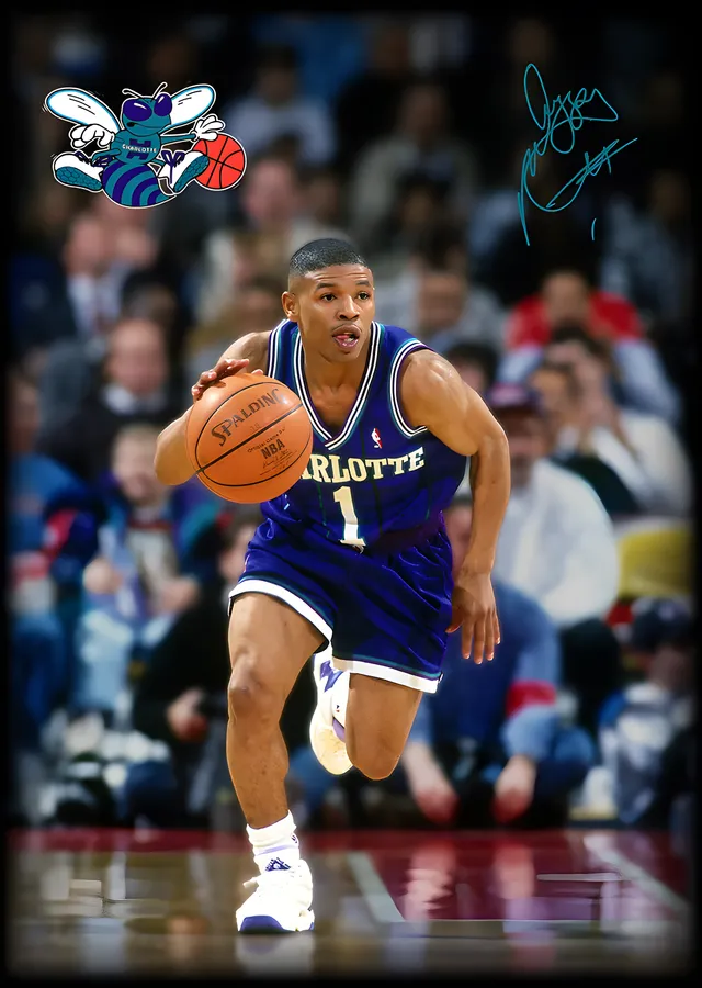Muggsy Bogues - Top Sürerken metal tablo