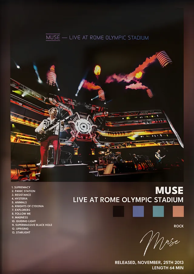 Muse: Live at Rome Olympic Stadium metal tablo