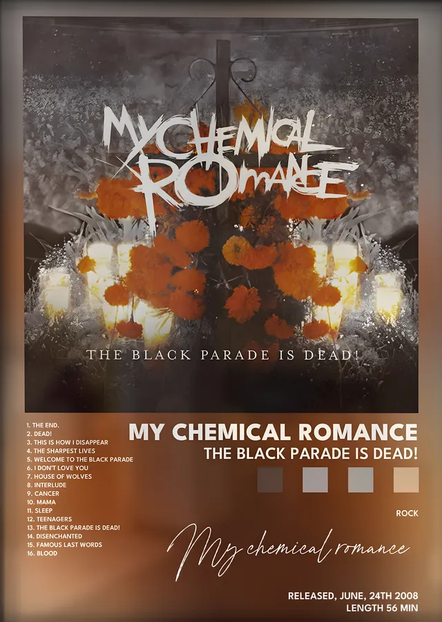 My Chemical Romance: The Black Parade Is Dead! metal tablo