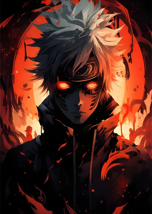 Naruto - Siyah Kapüşon, Kızıl Daire metal tablo