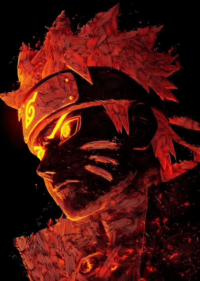 Naruto - Kurama Çakra Modu metal tablo