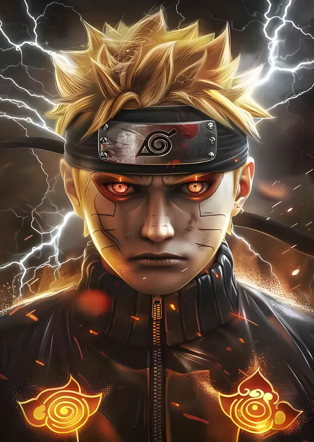 Naruto Uzumaki - Akatsuki Pelerini metal tablo