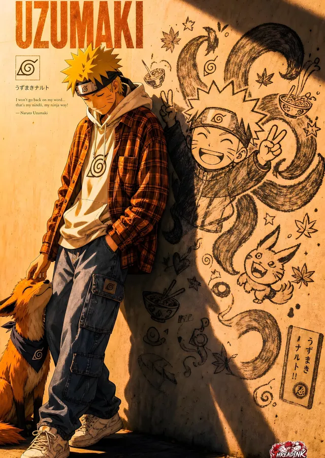 Naruto Uzumaki metal tablo