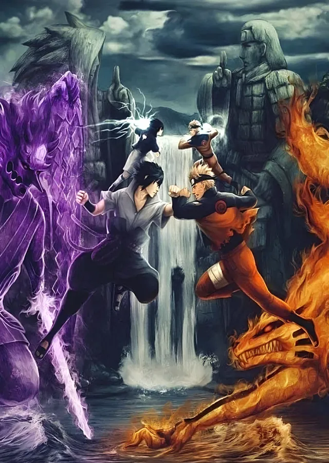 Naruto ve Sasuke - Son Vadi metal tablo