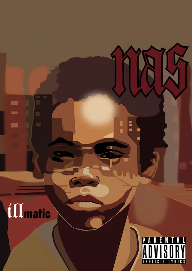 Nas - Illmatic İllüstrasyonu metal tablo