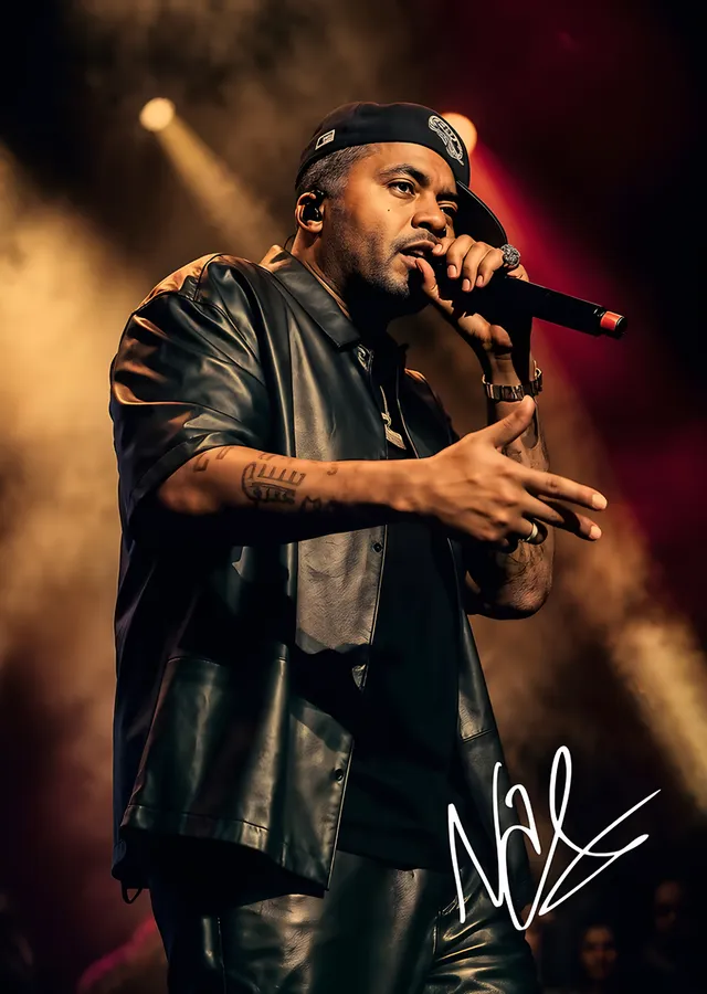 Nas - Sahne Performansı metal tablo