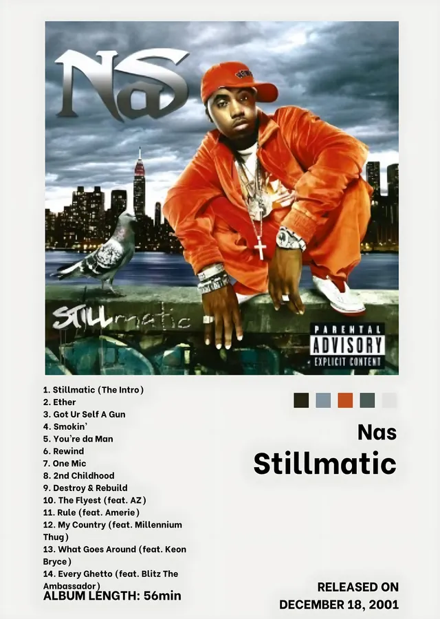Nas - Stillmatic metal tablo
