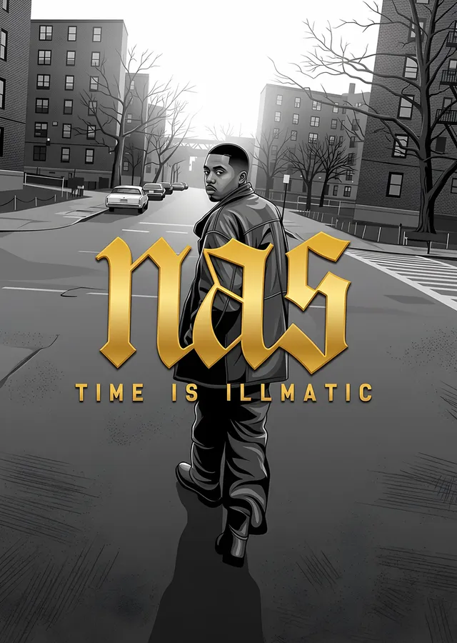 Nas - Time Is Illmatic metal tablo