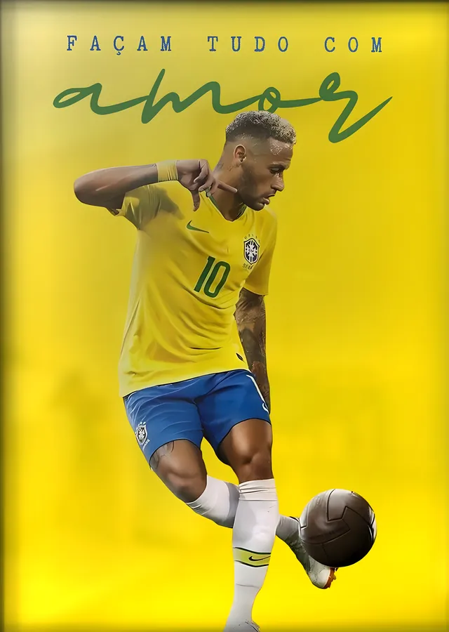 Neymar: Brezilya metal tablo