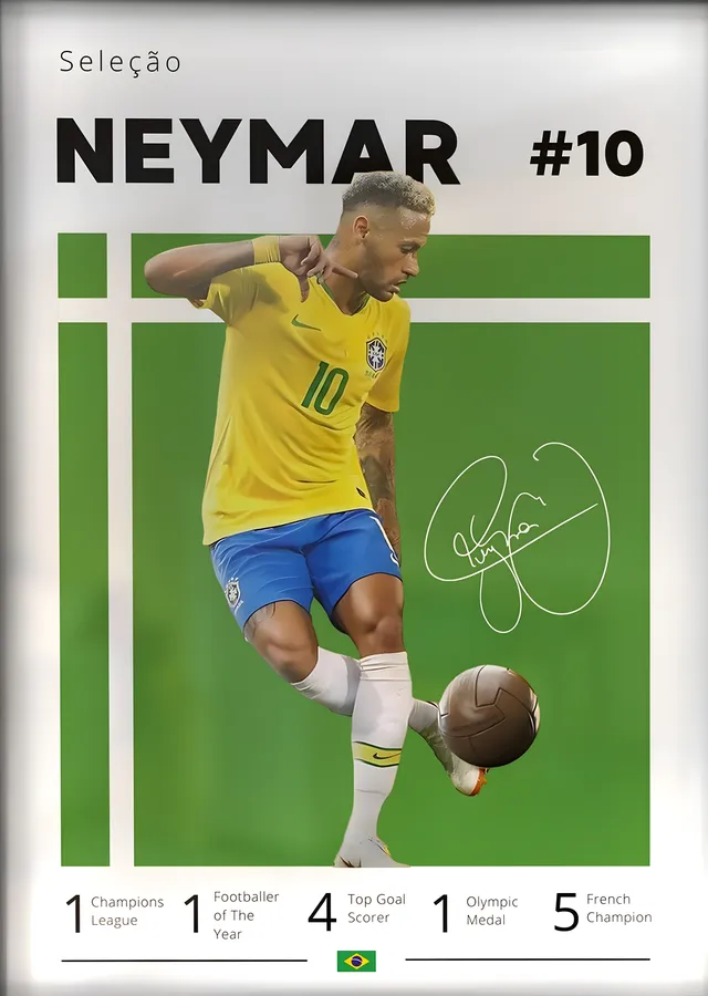 Neymar: Seleção metal tablo