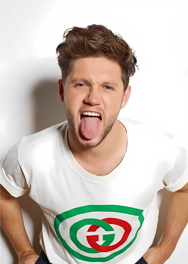 Niall Horan: Dil Çıkarma Pozu metal tablo