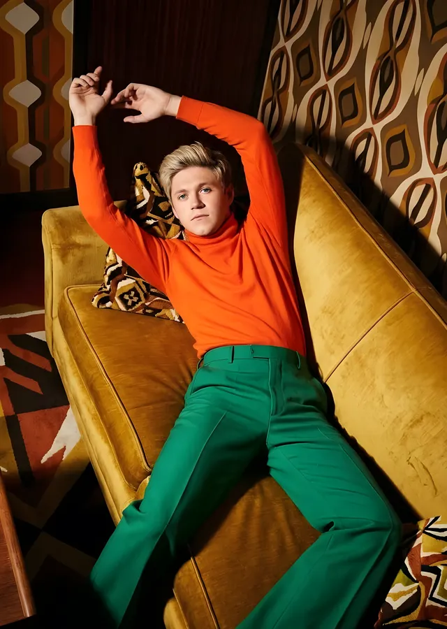 Niall Horan: Hardal Sarısı Kanepe metal tablo