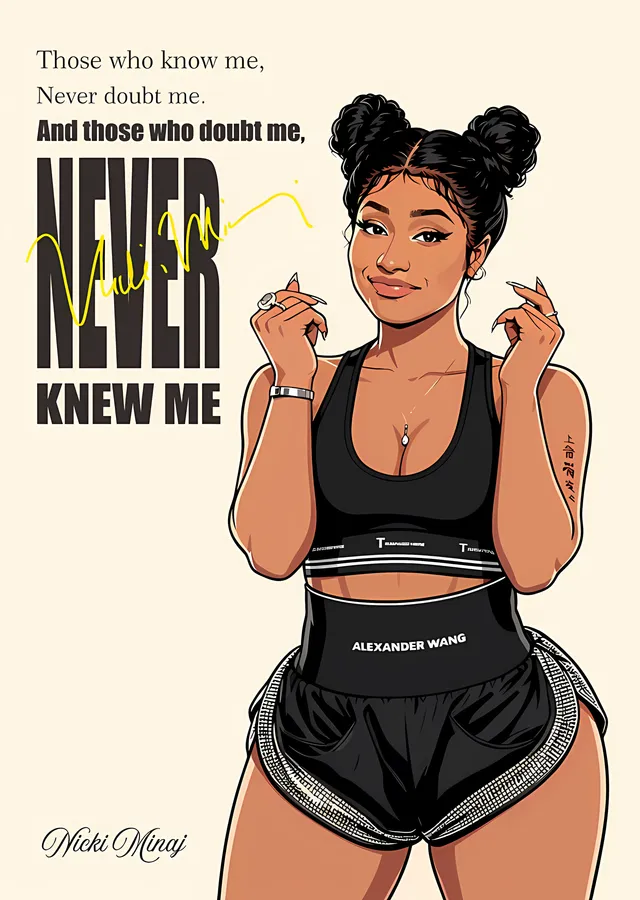 Nicki Minaj: Never Knew Me metal tablo