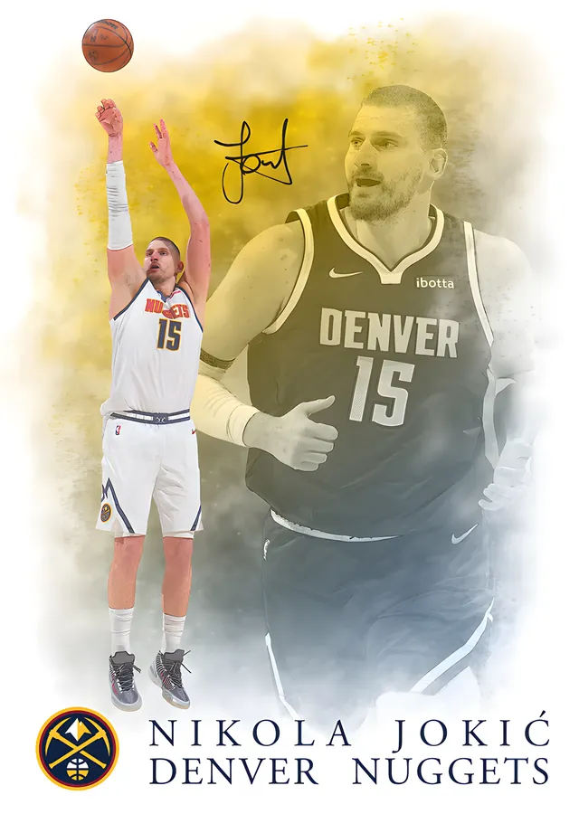 Nikola Jokić - Denver Nuggets metal tablo