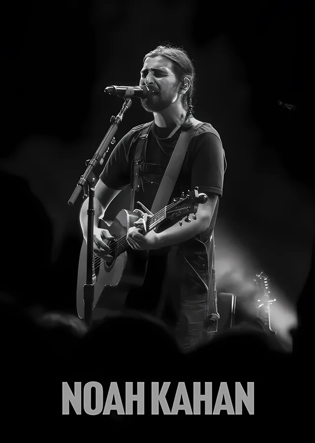 Noah Kahan: Siyah Beyaz Konser metal tablo