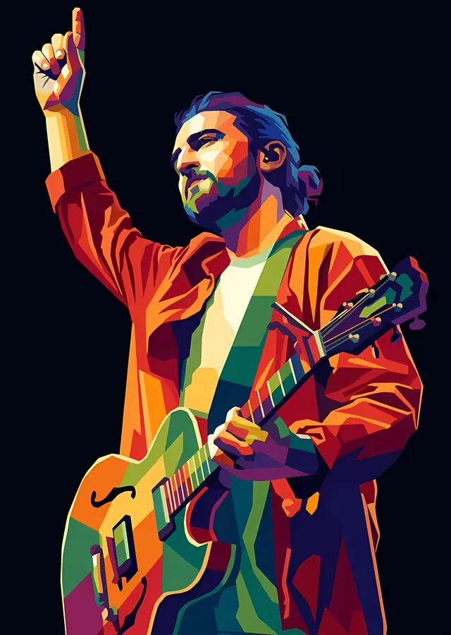 Noah Kahan: Yumruk Havada Pop Art metal tablo