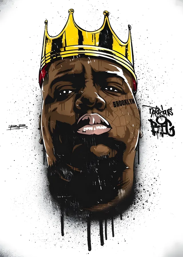 Notorious B.I.G.: Damlayan Taç metal tablo