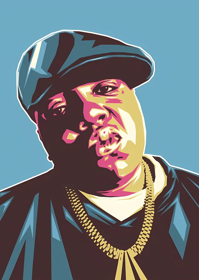 Notorious B.I.G.: Mavi Gökyüzü Pop Art metal tablo