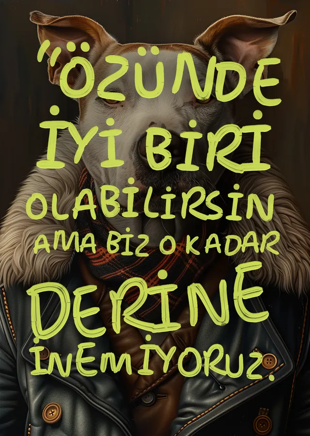 O Kadar Derine İnemiyoruz metal tablo
