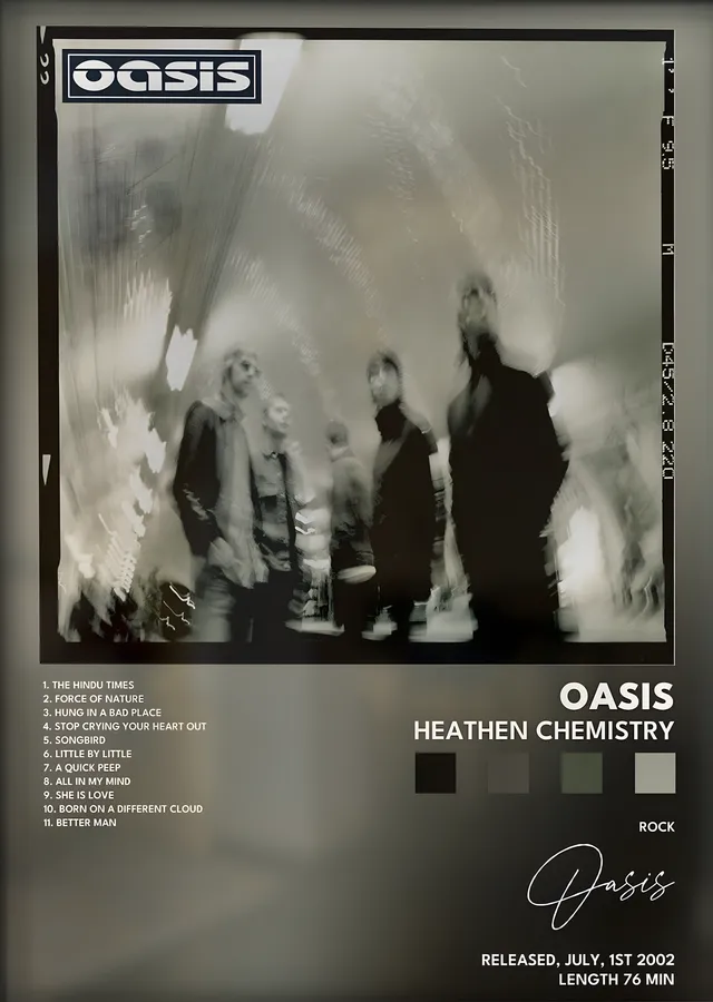 Oasis: Heathen Chemistry metal tablo