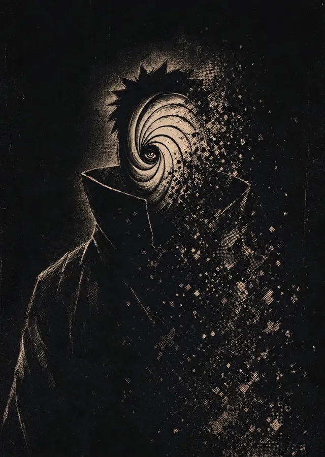Obito Uchiha - Karanlıkta Maske metal tablo