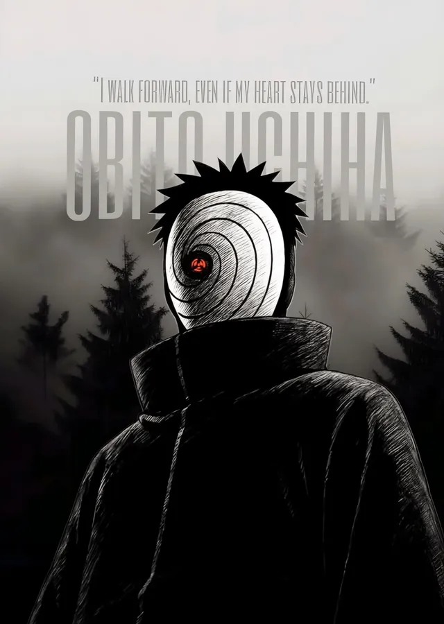Obito Uchiha - Maske metal tablo