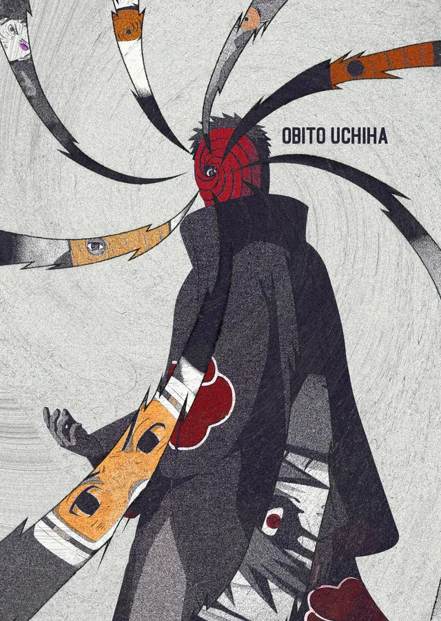 Obito Uchiha - On Kuyruklu Jinchuriki metal tablo