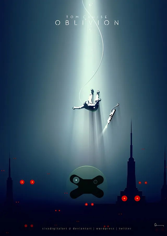 Oblivion: Gökyüzünden Düşüş metal tablo