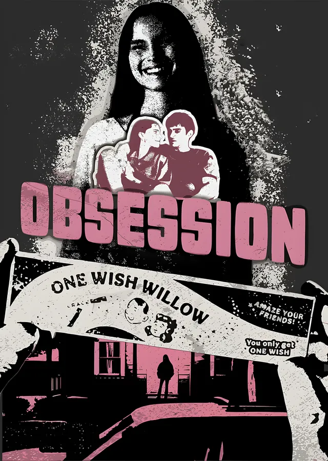 Obsession: Siyah Beyaz Kolajda Gülümseyen Kadın metal tablo