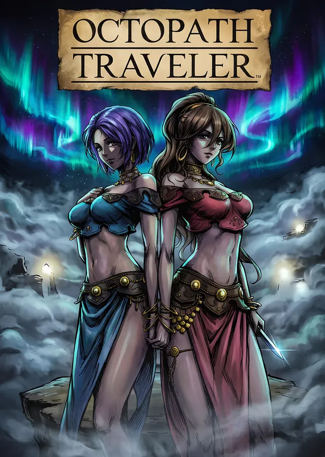 Octopath Traveler: Kuzey Işıkları Altında İkili metal tablo