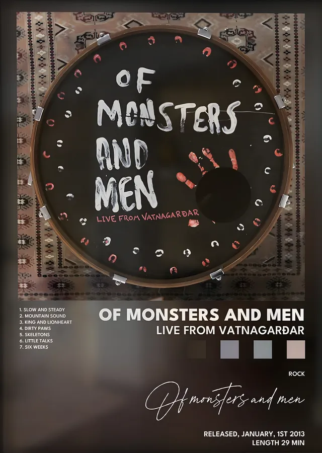 Of Monsters and Men: Live from Vatnagardar metal tablo