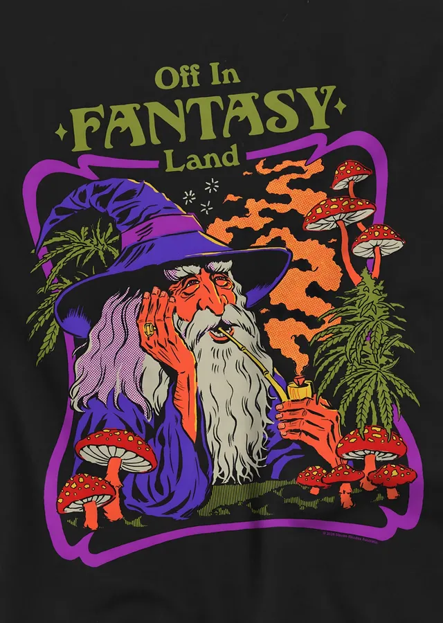 Off in Fantasy Land: Mantarlı Büyücü metal tablo