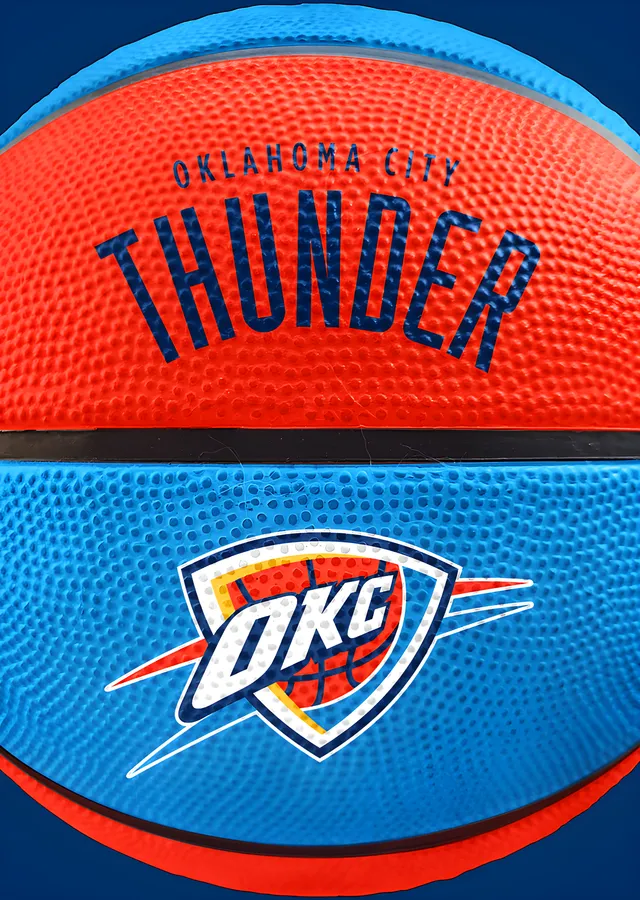 Oklahoma City Thunder - Basketbol Topu metal tablo