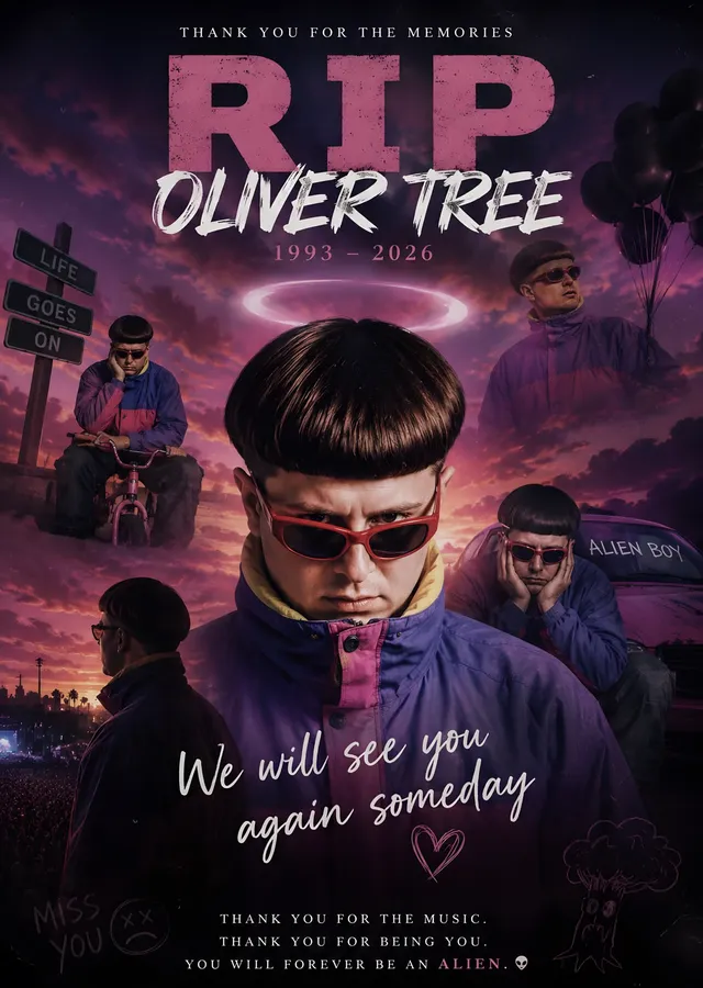 Oliver Tree - Anma Afişi metal tablo