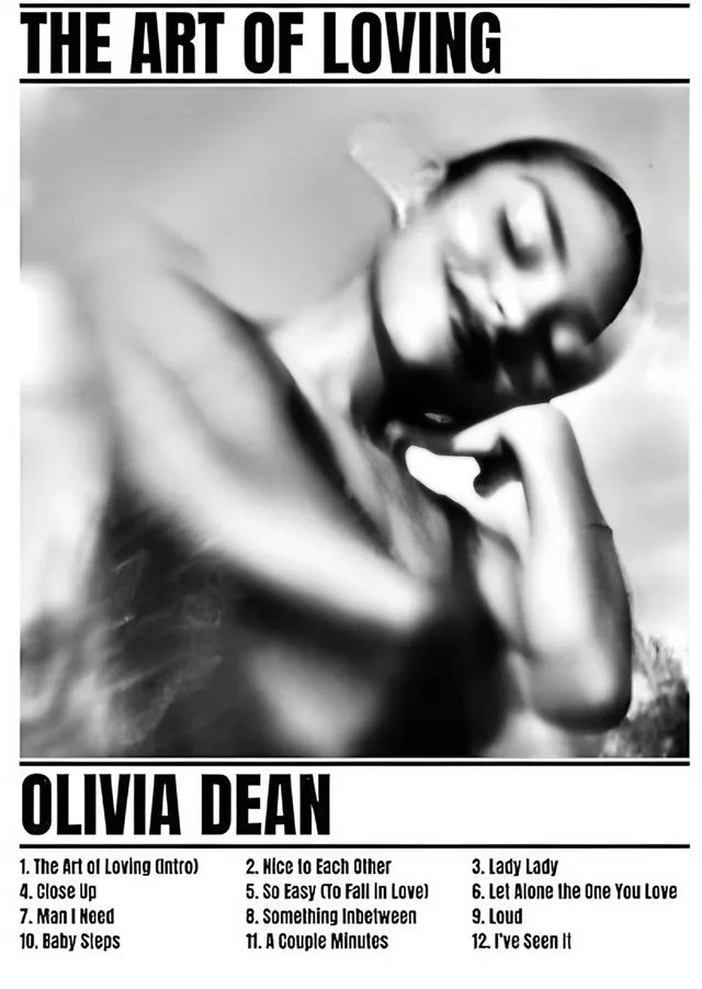 Olivia Dean - The Art of Loving Beyaz Düzen metal tablo