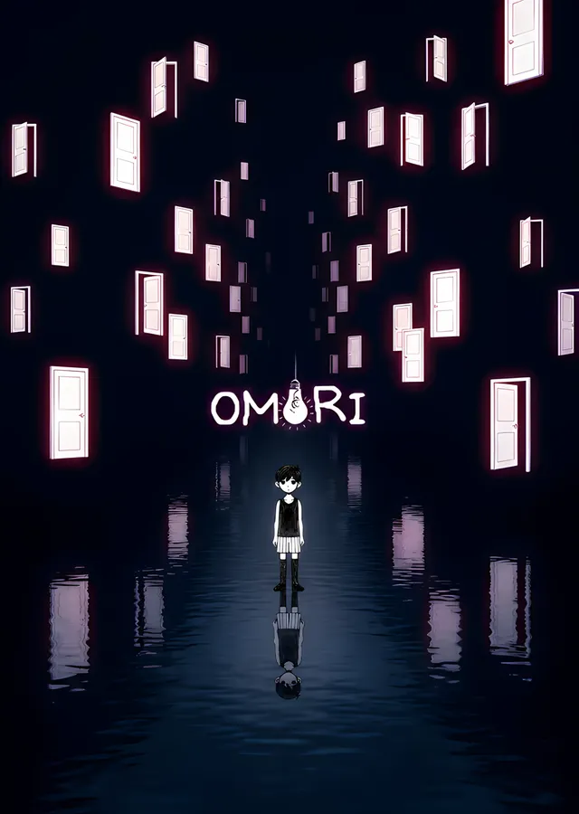 Omori: Karanlıkta Beyaz Kapılar metal tablo