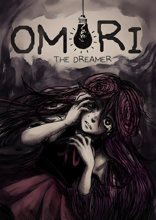 Omori The Dreamer: Ampulün Altında Uyuyan Kız metal tablo