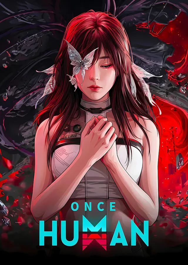 Once Human: Kelebekli Kızıl Saçlı Karakter metal tablo