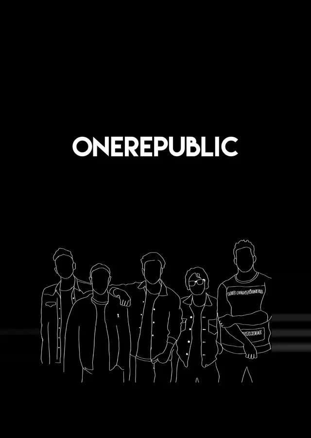 OneRepublic - Çizgi Sanatı metal tablo