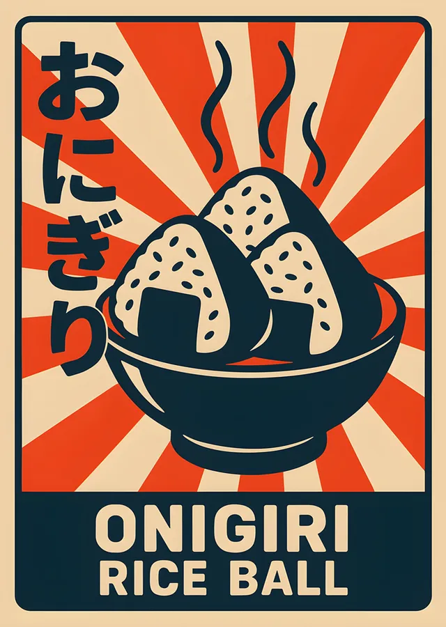 Onigiri: Yükselen Güneşte Pirinç Topları metal tablo