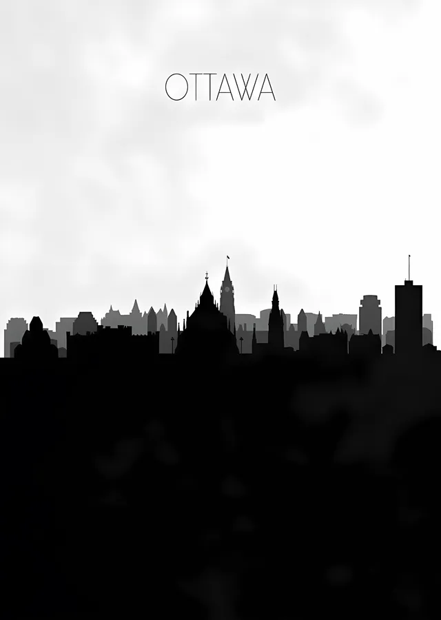 Ottawa Silueti metal tablo