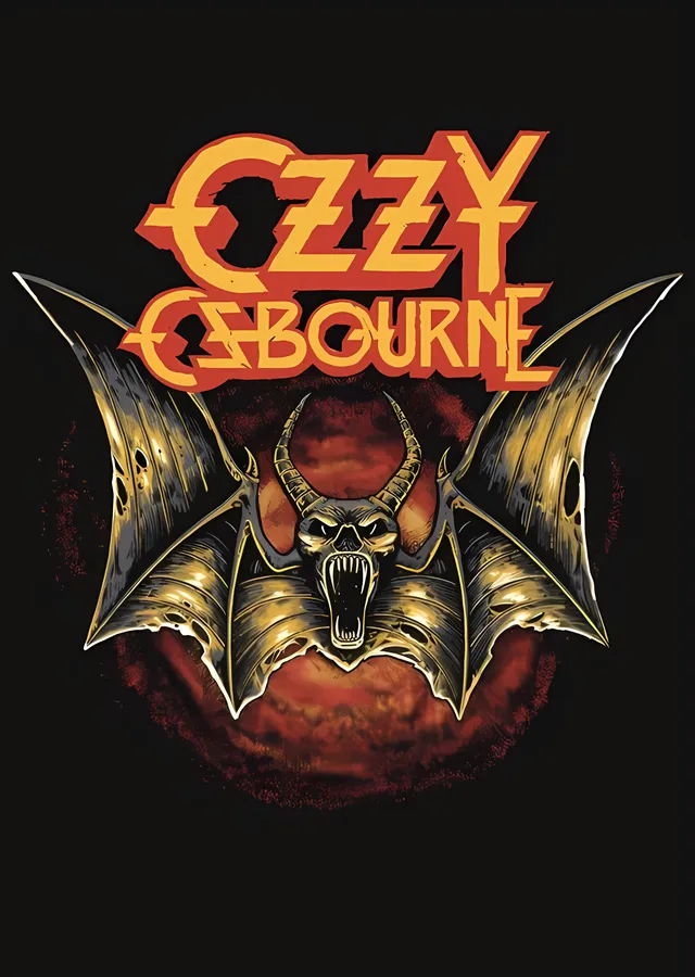 Ozzy Osbourne: Altın Yarasa Amblemi metal tablo