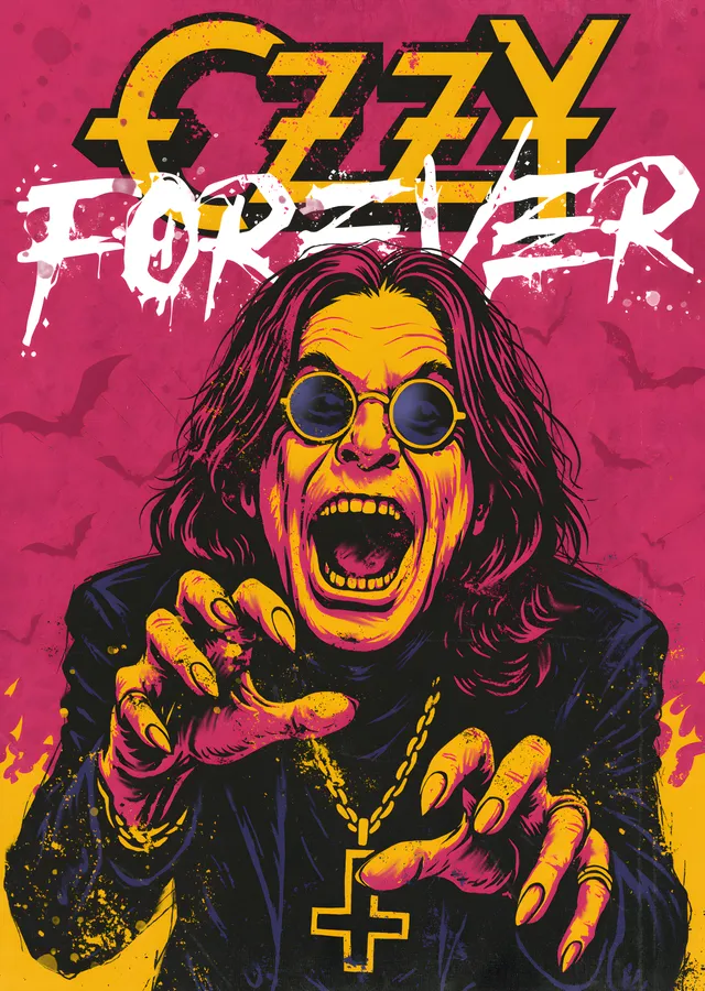 Ozzy Osbourne: Forever metal tablo