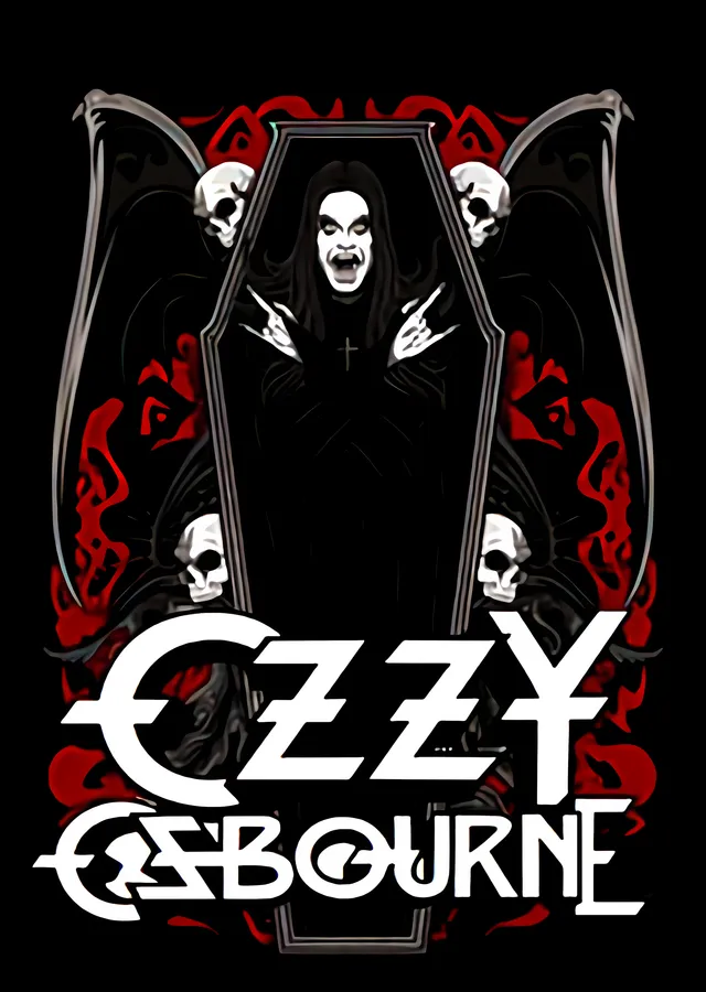 Ozzy Osbourne: Tabut Amblemi metal tablo