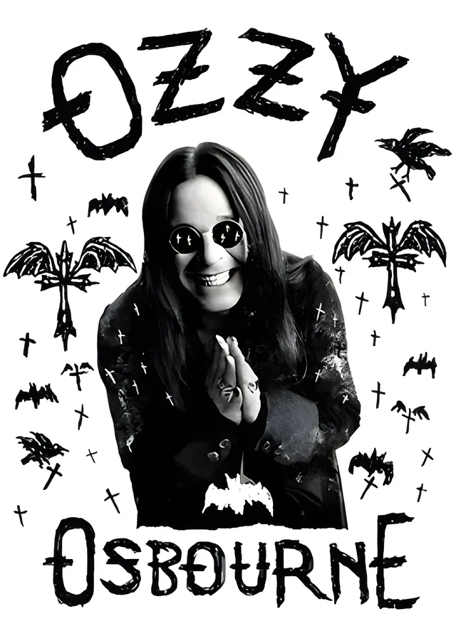 Ozzy Osbourne: Yarasa ve Haç Karalaması metal tablo