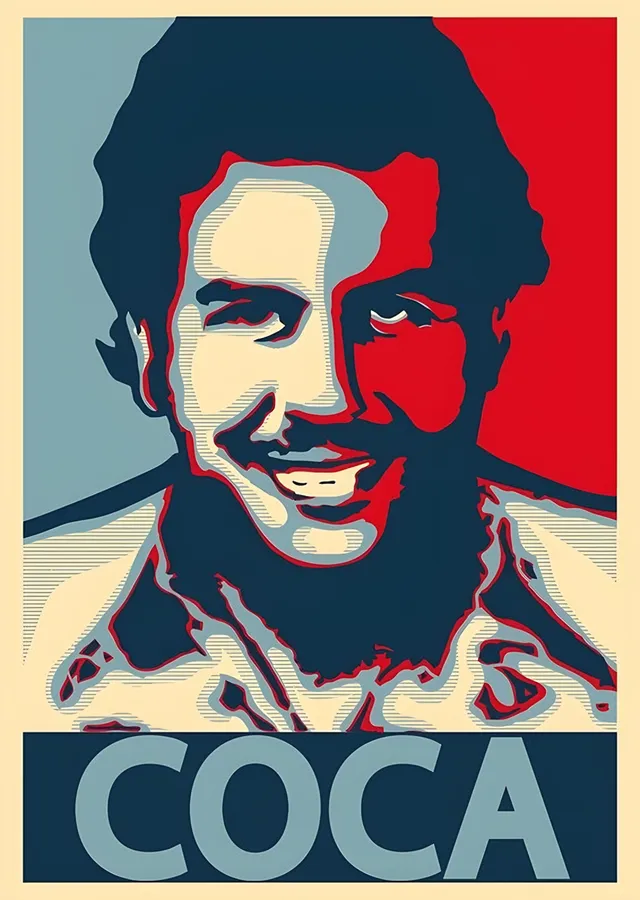 Pablo Escobar - Coca metal tablo