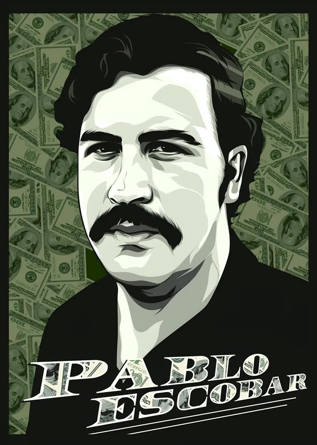 Pablo Escobar - Dolar Zemin metal tablo