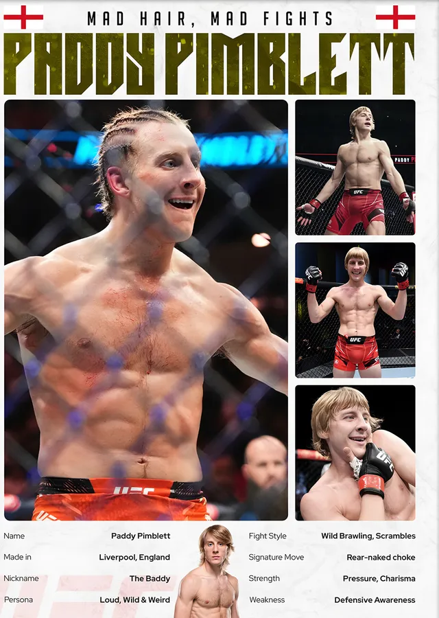 Paddy Pimblett The Baddy metal tablo