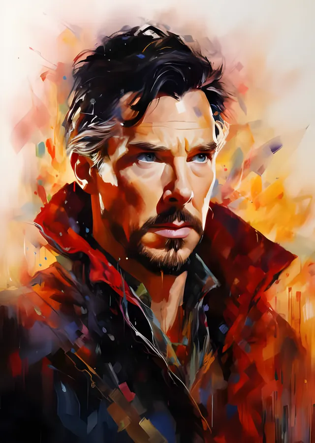 Doctor Strange: Spatula Renk Portresi metal tablo