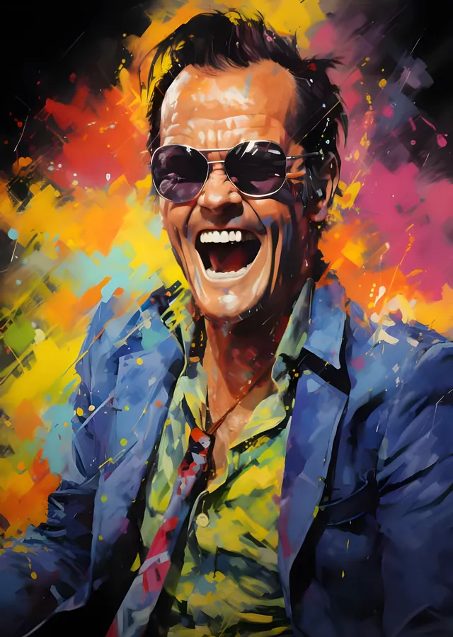 Jack Nicholson: Renkli Kahkaha Portresi metal tablo